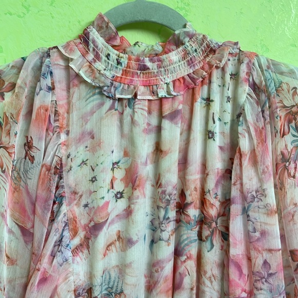 Elliott Astrid Floral Dress Asymmetrical Formal Maxi Midi - Picture 5 of 10